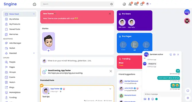Sngine - PHP Social Networking Script