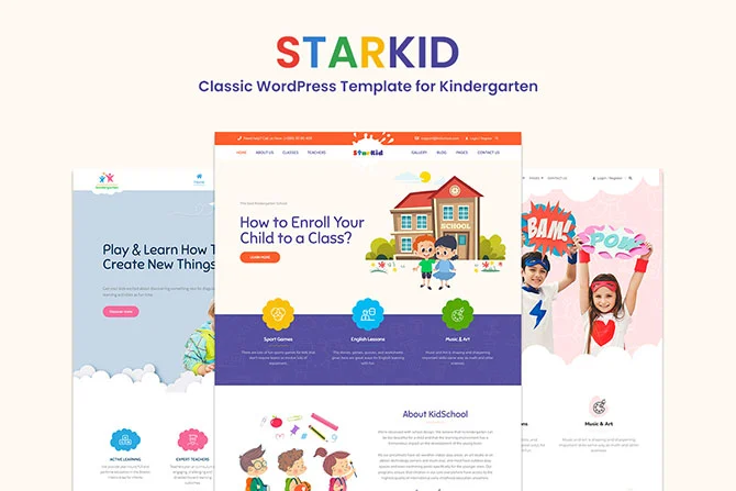 Classic WordPress Template for Kindergarten